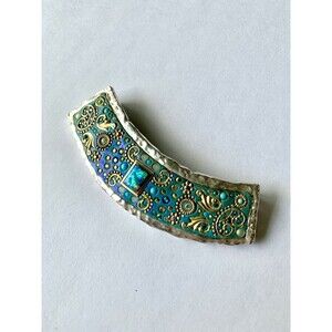 Orit Schatzman Signed Sterling Silver 925 Designer Breastplate Pendant Israel